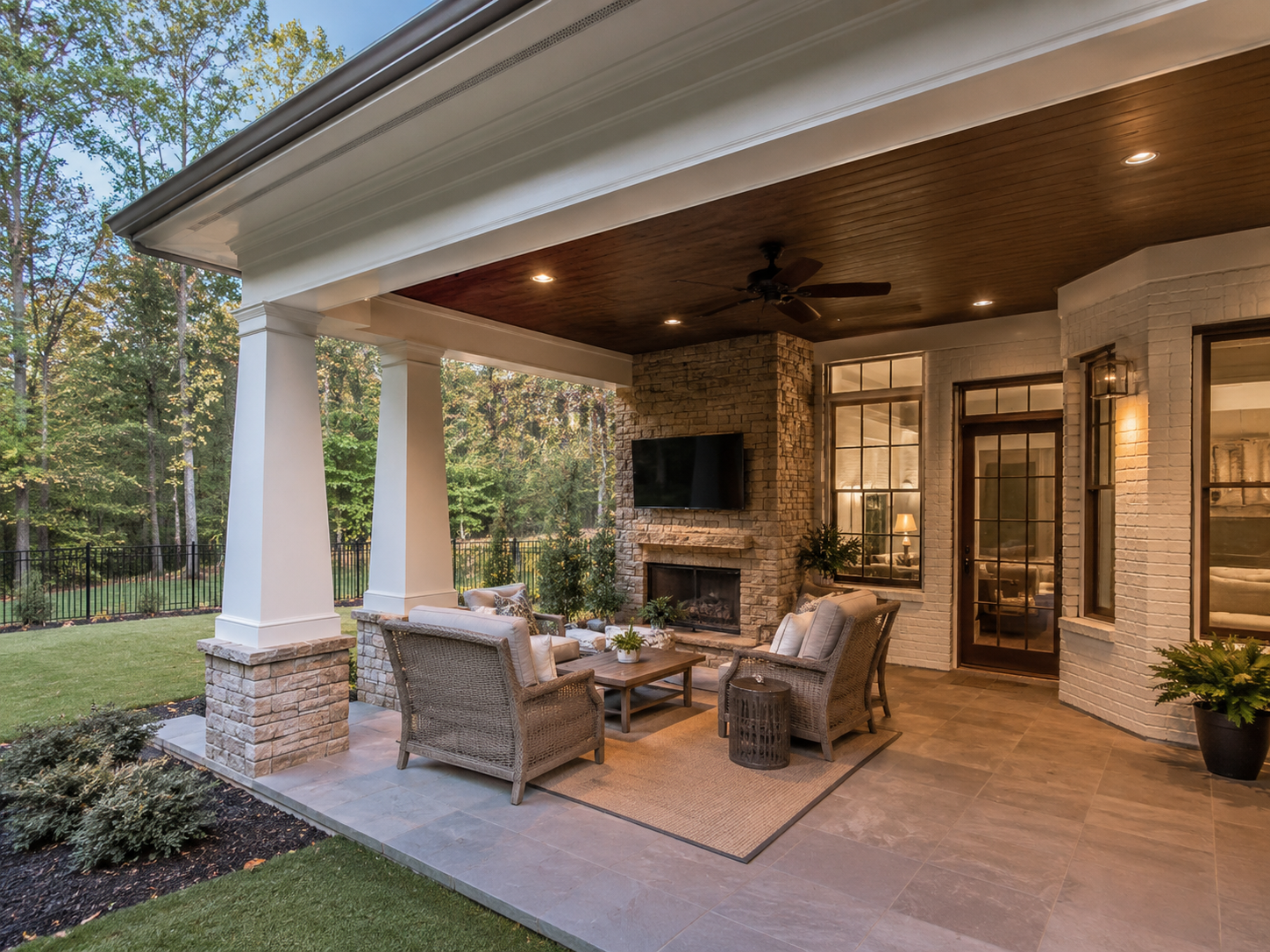Modern covered patio