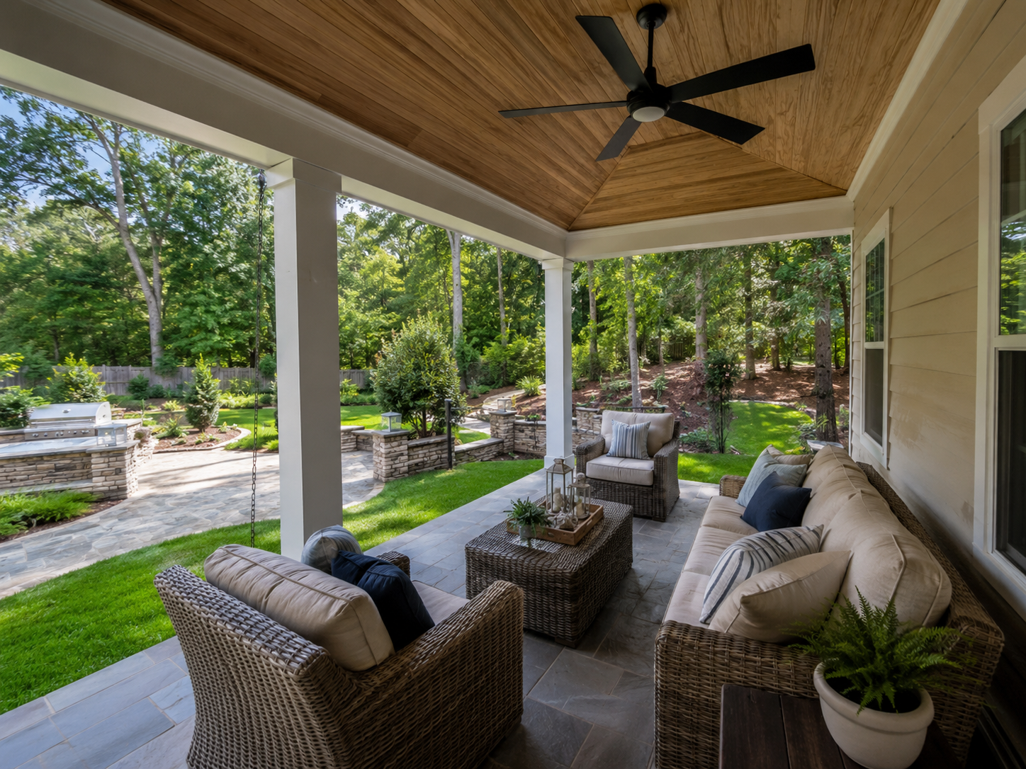 Covered outdoor living space
