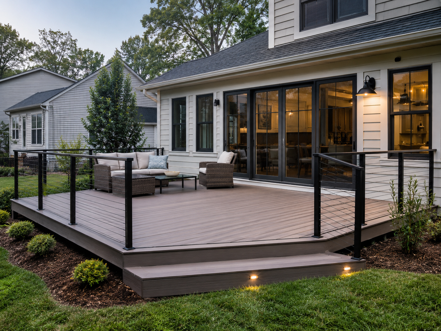 Modern gray deck